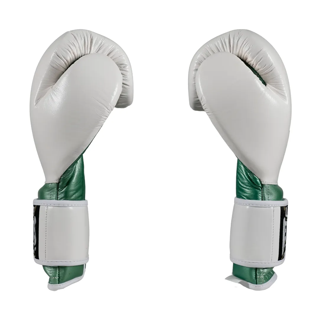Cleto Reyes Training guanti boxe 14 oz bianco verde pelle