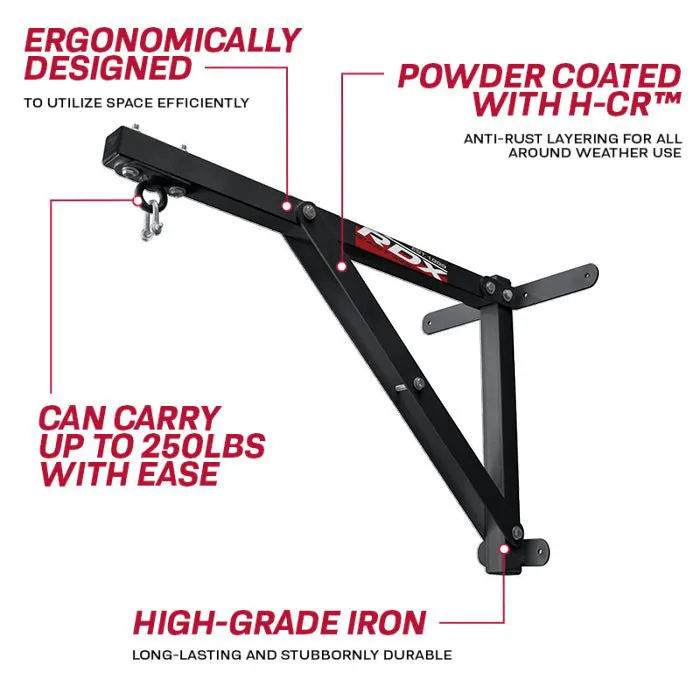 RDX X3 Staffa a Parete Pieghevole Nera 113 kg