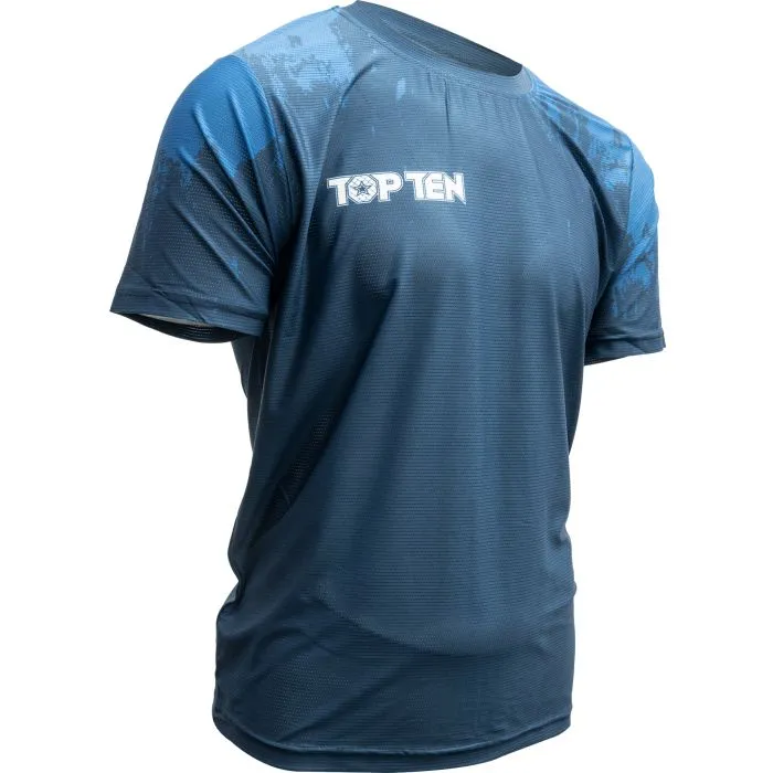 TOP TEN Power Ink t-shirt MMA fitness poliestere nera