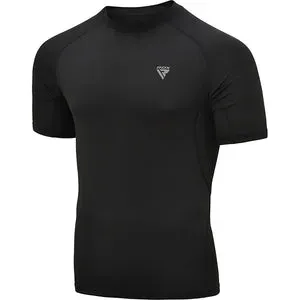 RDX T15 Rash Guard Nero Maniche Corte Termica
