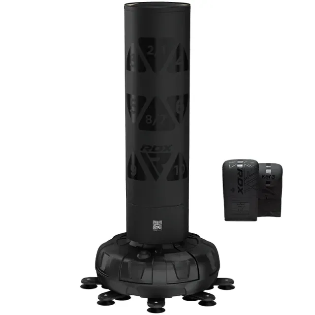 RDX Sacco Boxe Autoportante 5FT Nero con Guanti