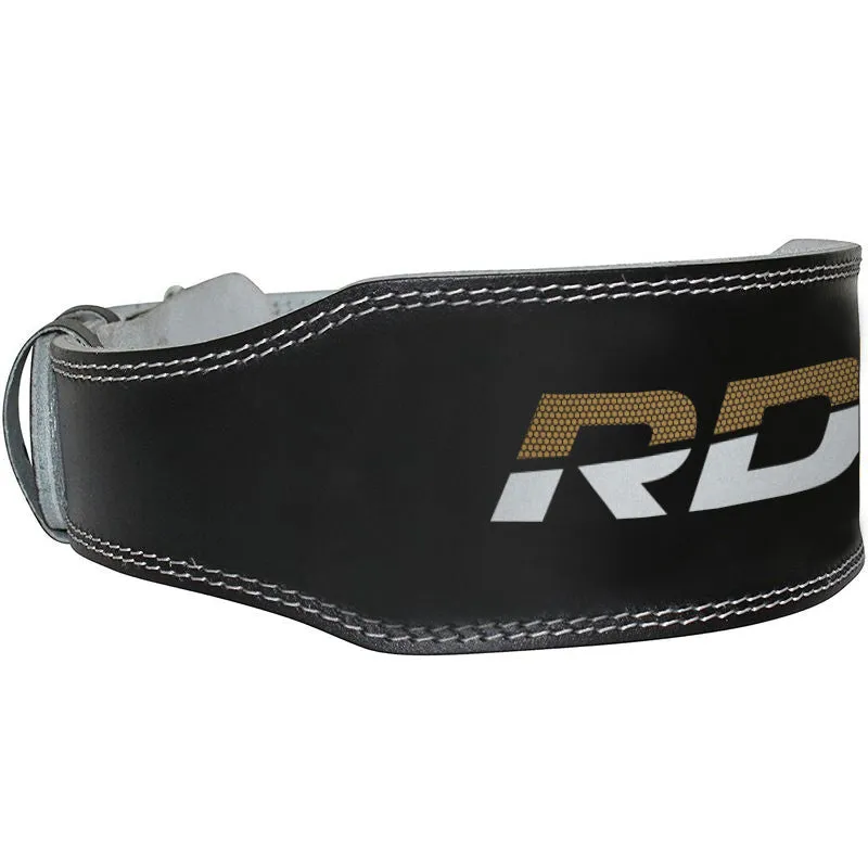 RDX 4 Pollici cintura palestra in pelle nera imbottita