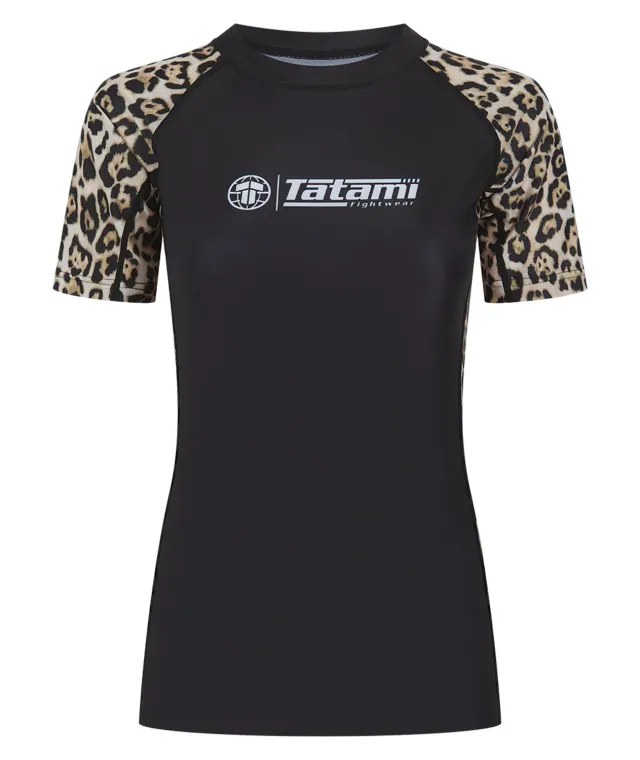 Tatami Ladies Recharged rash guard donna leopardato manica corta