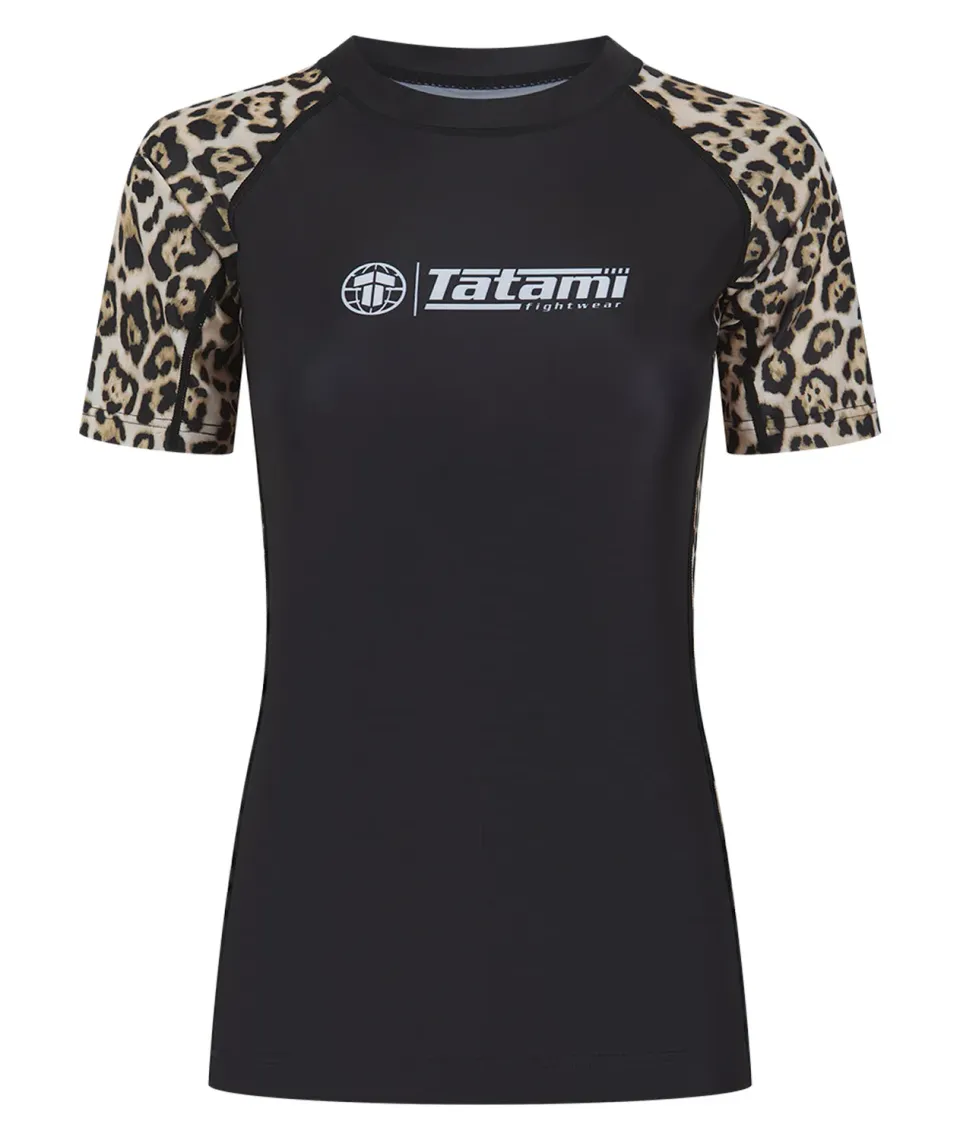 Tatami Ladies Recharged rash guard donna leopardato manica corta