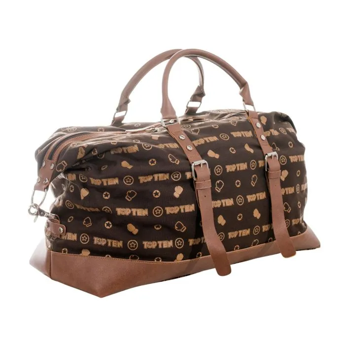 TOP TEN Weekender borsone marrone 60 cm cotone