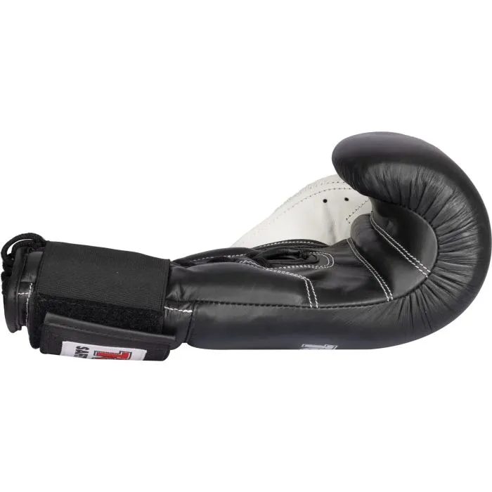 TOP TEN Pro guanti boxe pelle vera nero allenamento
