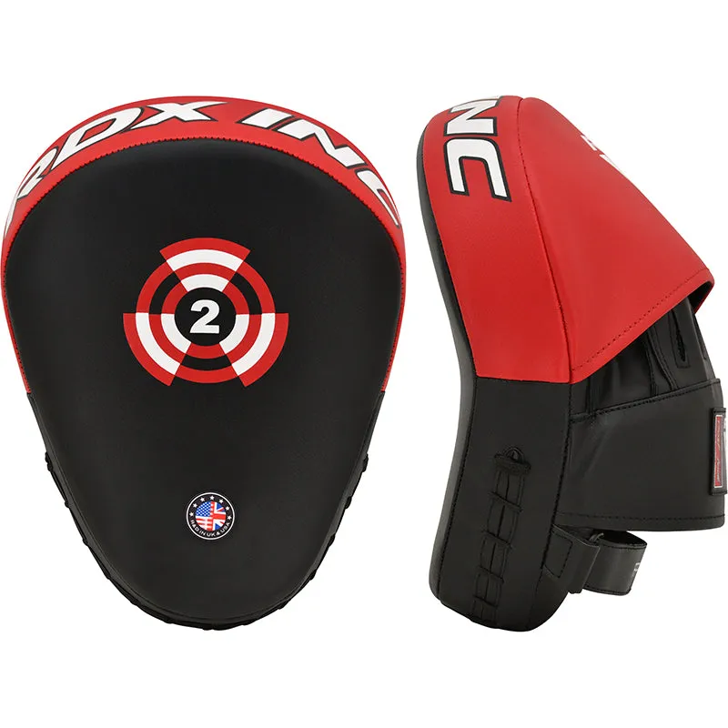 RDX T1 focus mitts curvi coach boxe MMA protezione polso
