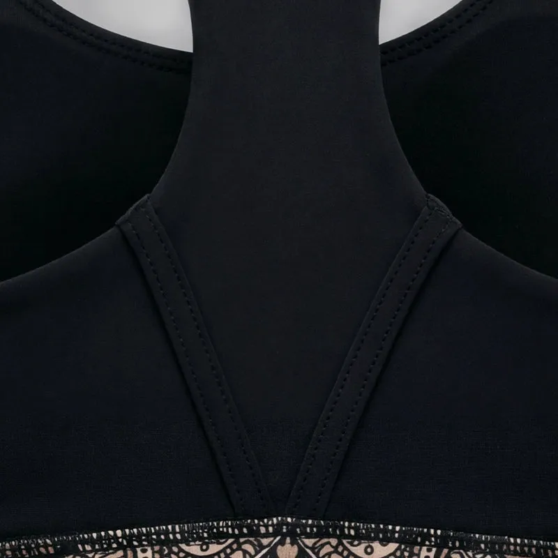 RDX Brave B2 reggiseno sportivo nero-oro compressivo