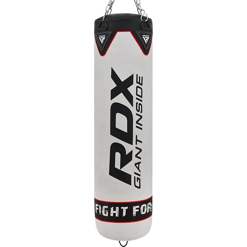 RDX F1 Sacco Boxe Guanti Pelle 4FT Bianco