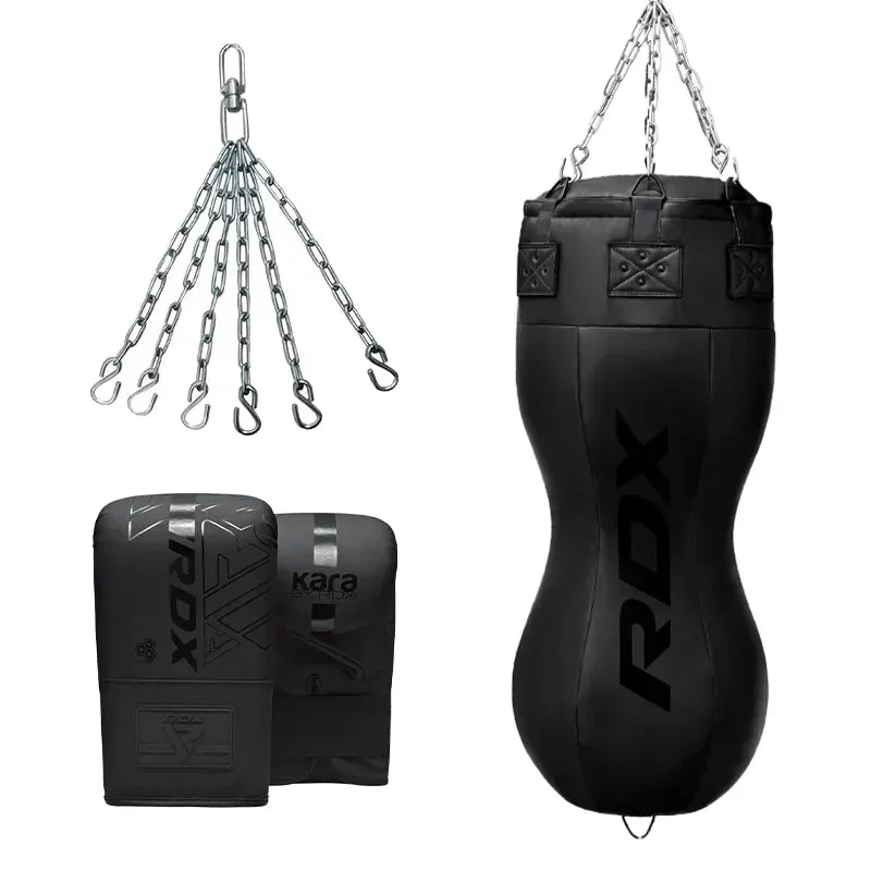 RDX Full Black sacco boxe con guantini 59 pollici