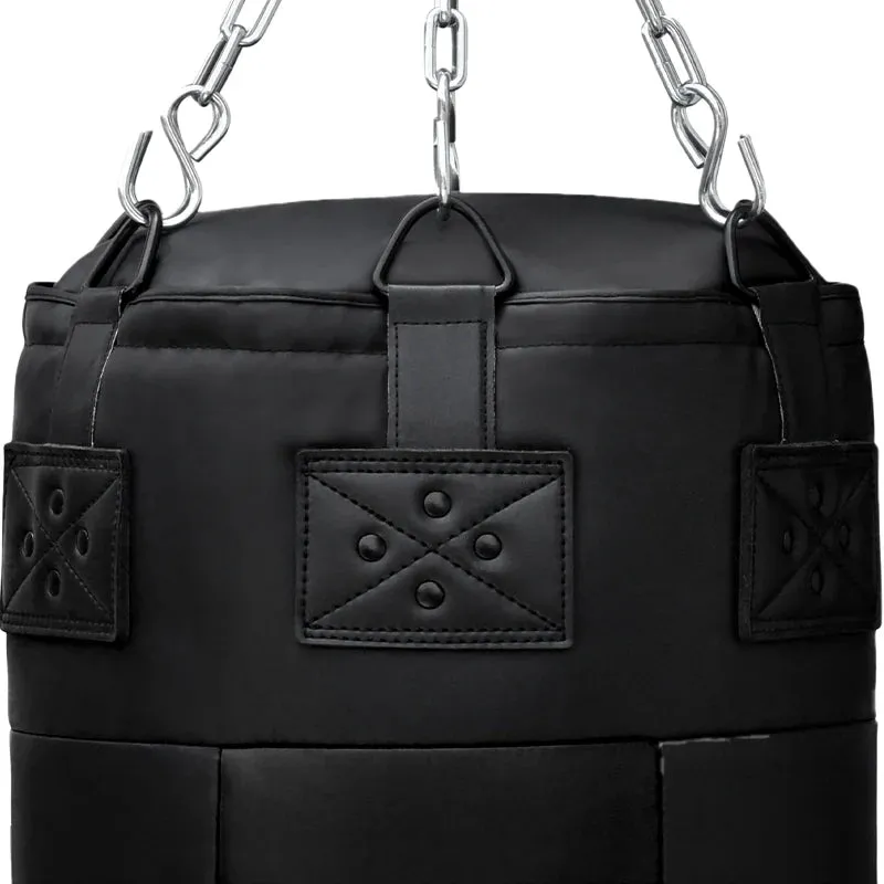 RDX sacco boxe angolare nero riempito con guanti