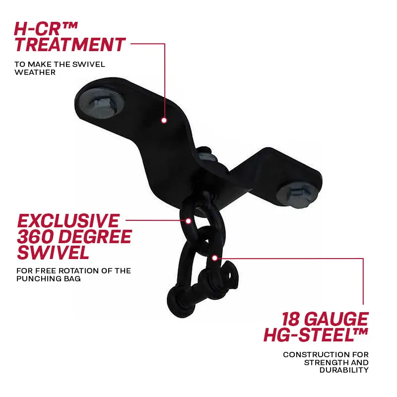 RDX CX gancio soffitto sacco boxe nero girevole