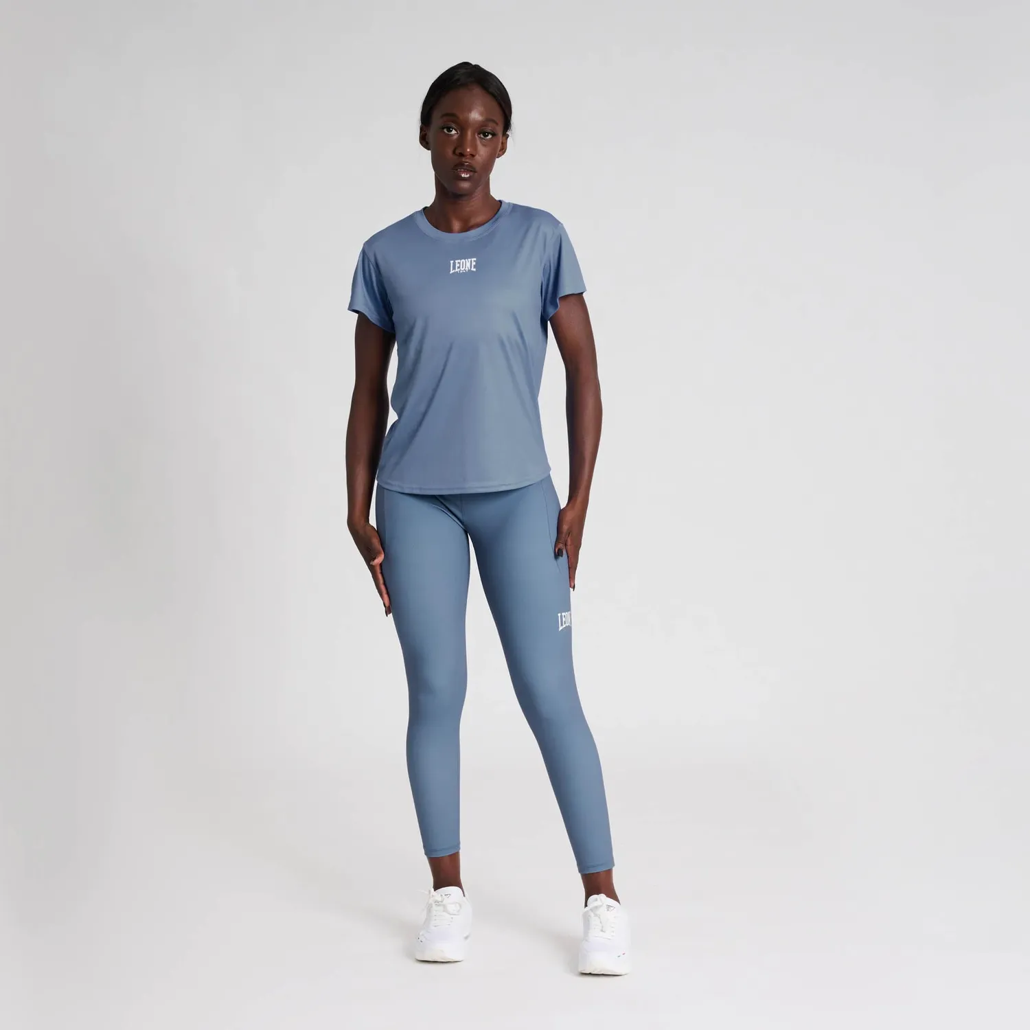 Leone1947 Logo ABX153 t-shirt donna grigio blu
