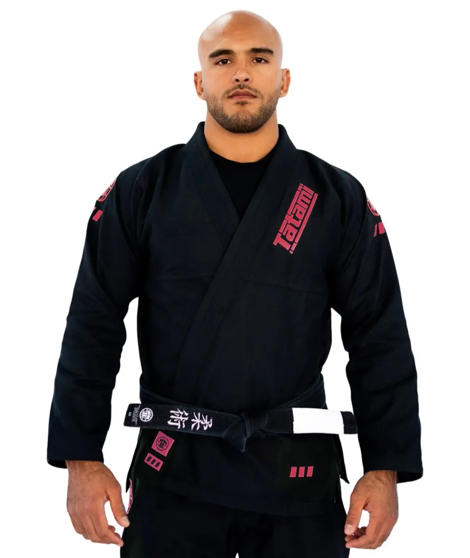 Tatami Pro Series kimono BJJ nero rosa A2L leggero