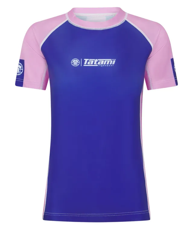 Tatami Contrast rash guard donna blu rosa manica corta S