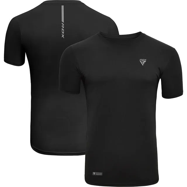 RDX T2 maglietta palestra nera traspirante