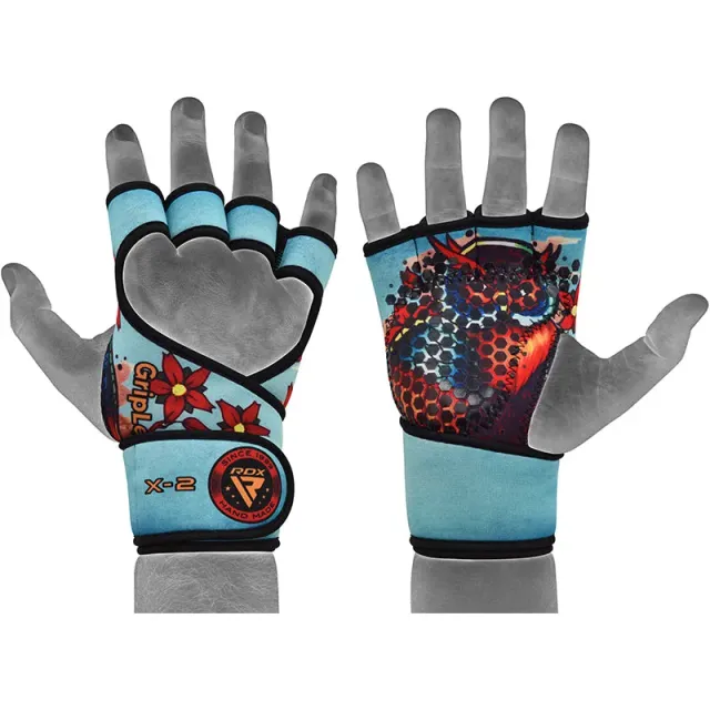 RDX T4 Guanti Palestra Sollevamento Pesi Aperti Neoprene
