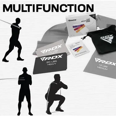 RDX B2 Set 3 Bande Elastiche Fitness TPE 10-20 lbs