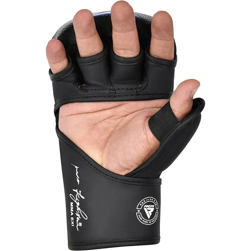 RDX Shooter IMMAF-1 Guanti MMA Grappling Blu gara