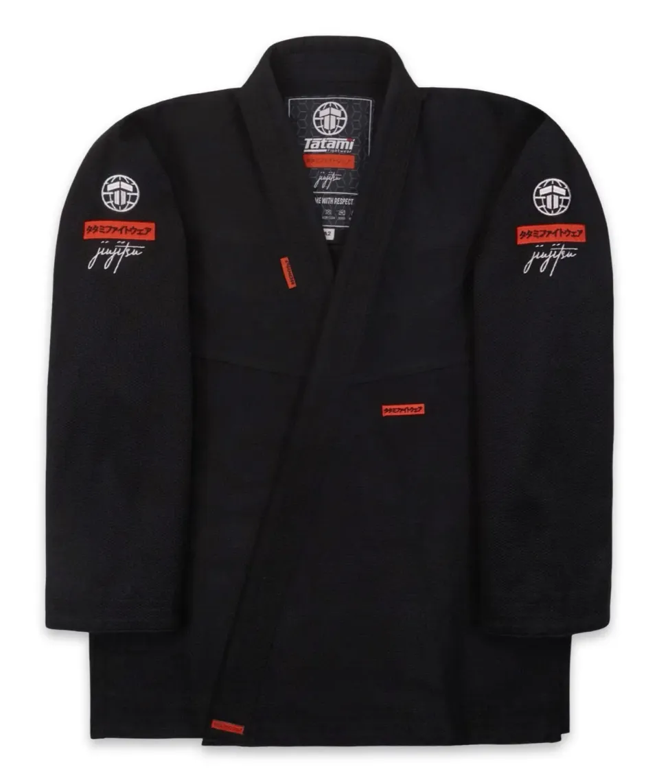 Tatami Aspect kimono BJJ bambino nero pearl weave