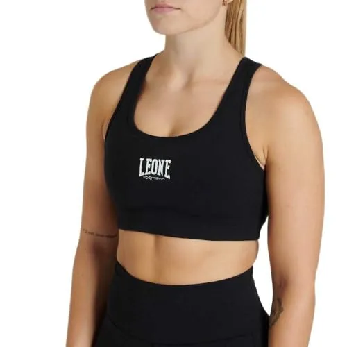 Leone1947 Logo ABX130 Top Bra Donna Nero S palestra