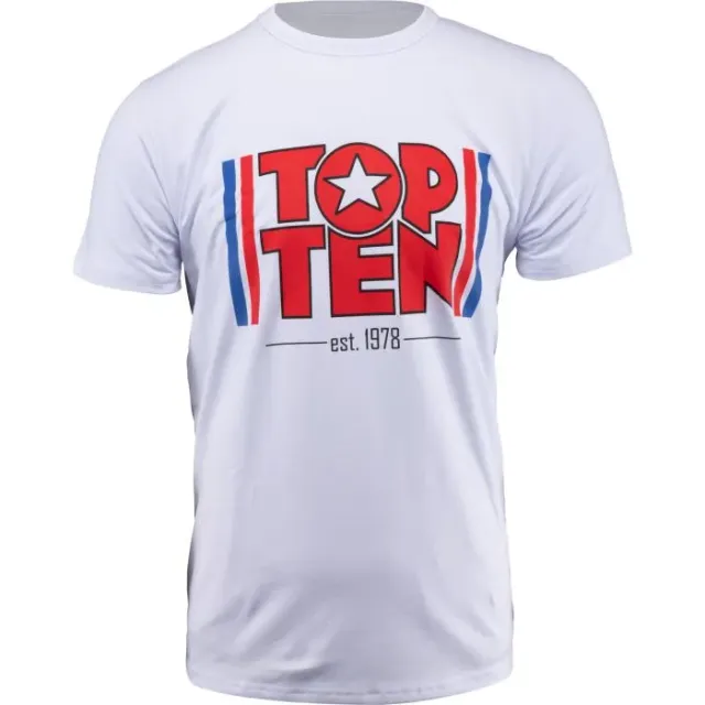 TOP TEN EST. 1978 t-shirt cotone bianco