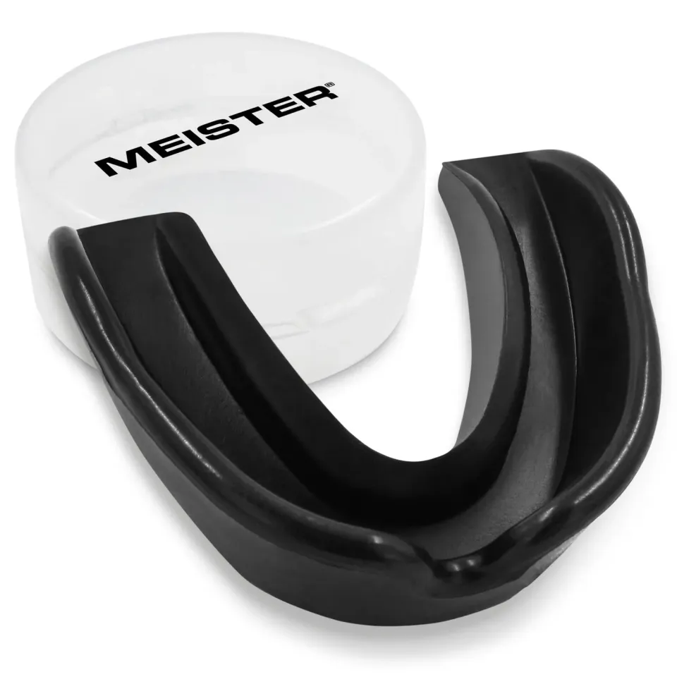 Meister MMA paradenti singolo modellabile nero con custodia
