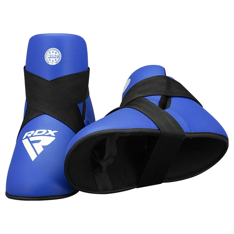 RDX T1 WAKO Protezioni Piedi Kickboxing Blu
