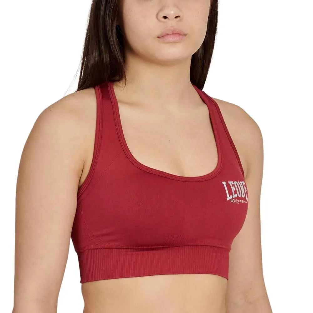 Leone 1947 Logo Sports Bra Top donna nero S seamless