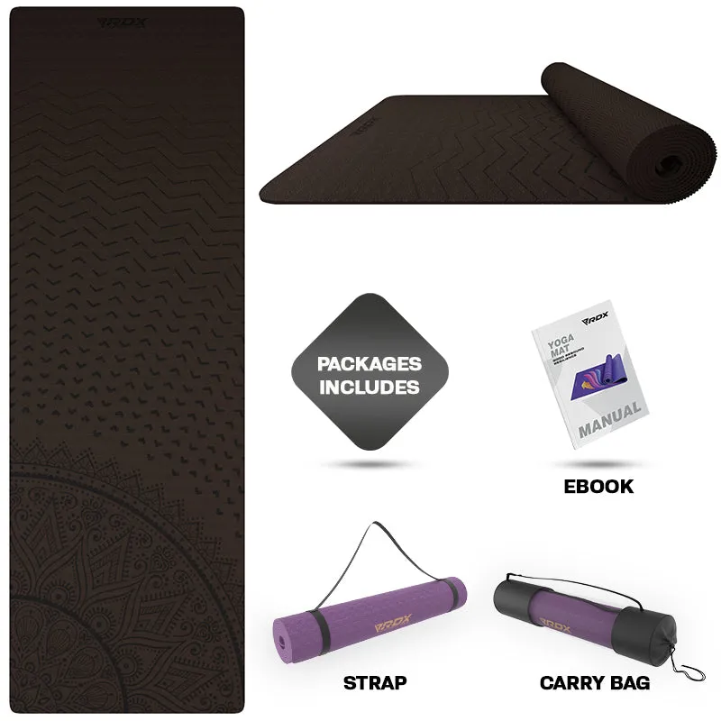 RDX D1 Tappetino Yoga TPE 6mm 183x61 Antiscivolo Leggero