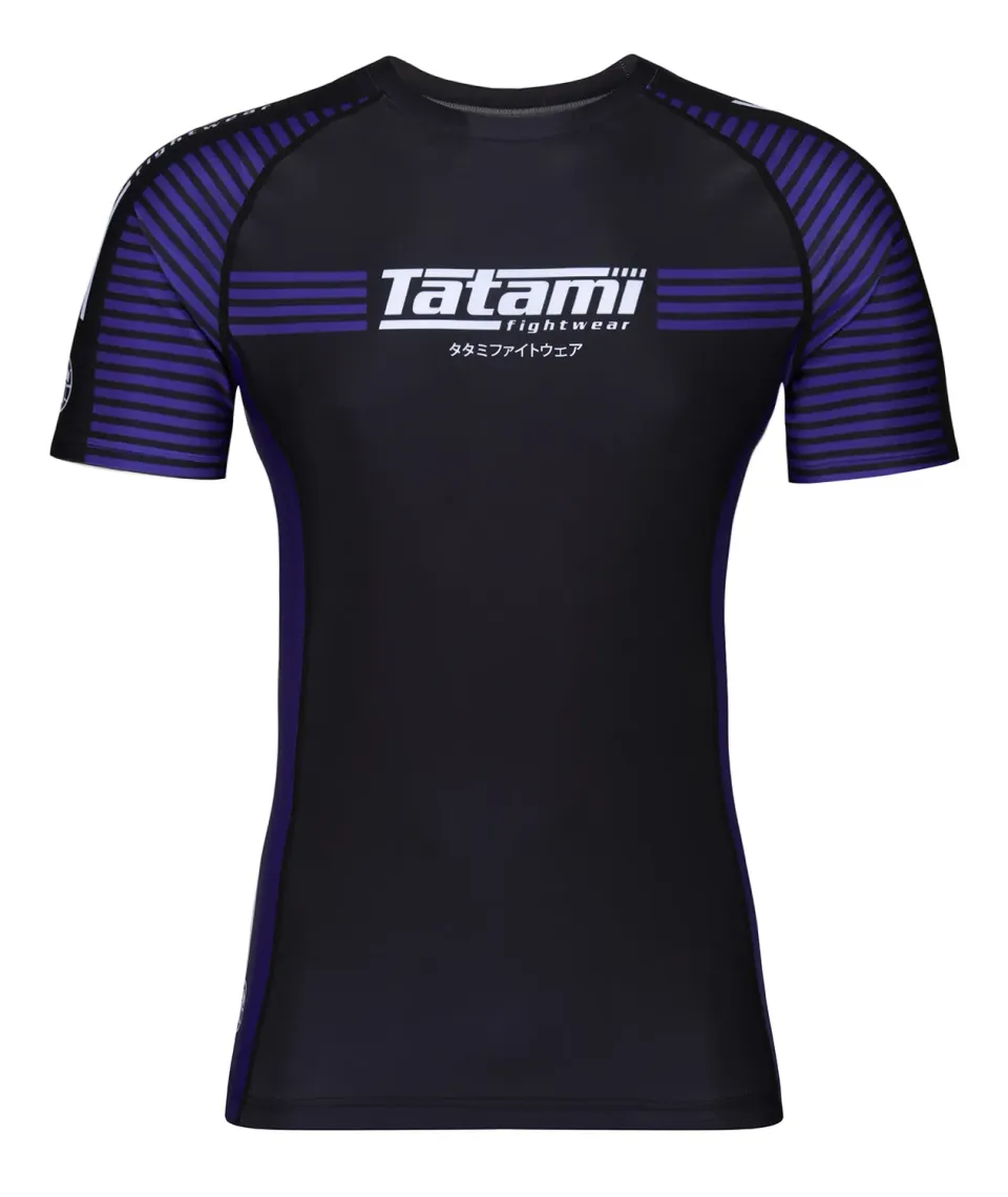 Tatami IBJJF Ranked rash guard viola manica corta M