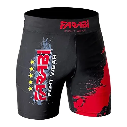 Farabi Vale Tudo pantaloncini compressione L corto elasticizzati