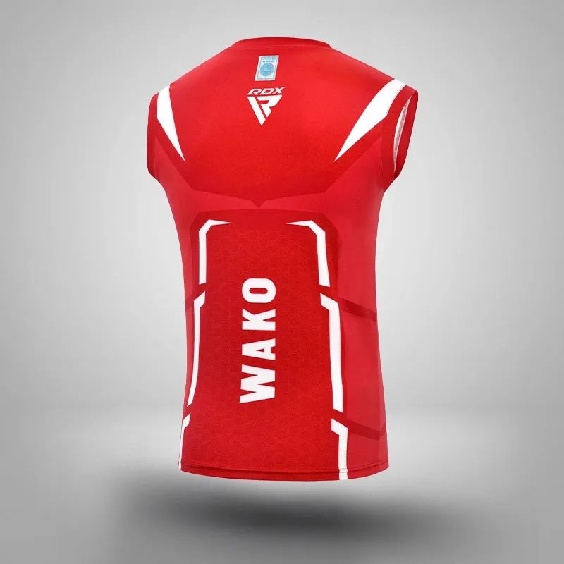 RDX P3 Kick Light divisa kickboxing rossa canotta+shorts