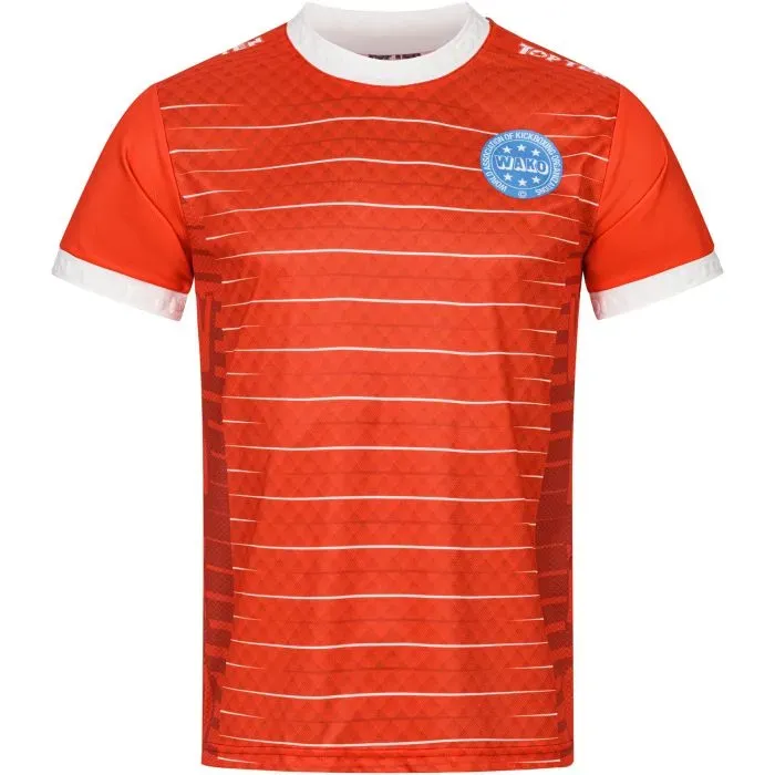 TOP TEN WAKO t-shirt kickboxing fitness cotone-like