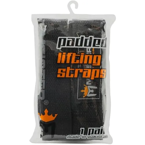Meister Cinghie Sollevamento Pesi Neoprene Nero Coppia