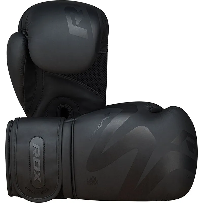 RDX F15 Noir Guanti Boxe + Paracolpi Neri 14oz