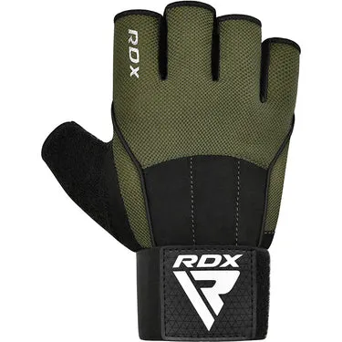 RDX W3 guanti palestra grip silicone polso lungo