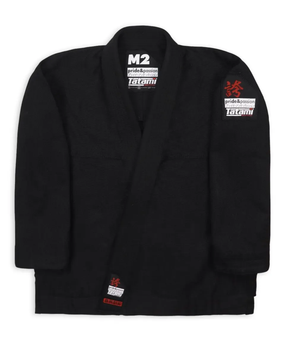 Tatami Hokori kimono bimbo nero 375 GSM leggero