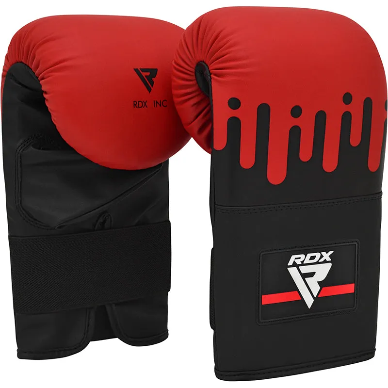 RDX F9 Guanti Sacco Rosso Nero Maya Hide