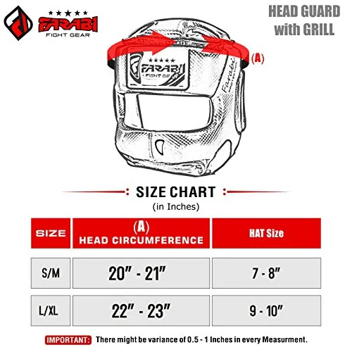 Farabi P-Grill casco boxe con griglia protezione testa