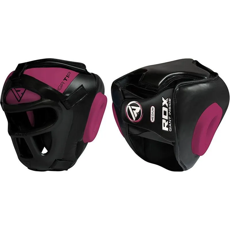 RDX T1 Caschetto Boxe Rosa con Gabbia Protettiva