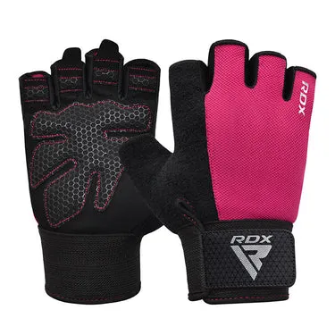 RDX W1H guanti palestra mezze dita grip silicone