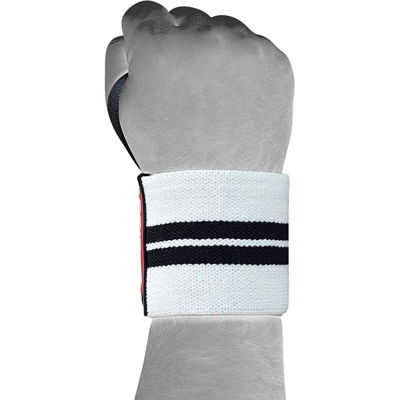 RDX W3 Fasce Polsi Palestra Bianche Cotone Elastico