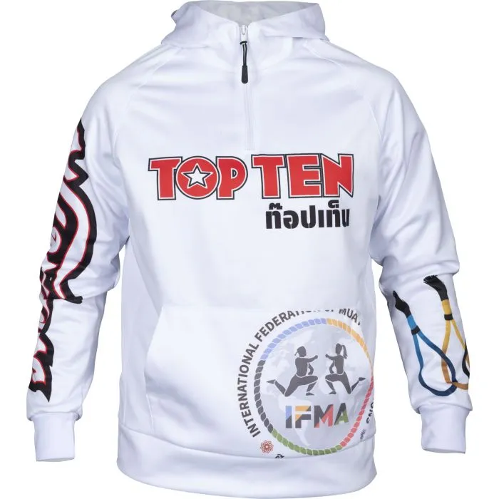 TOP TEN Pee Pong felpa cappuccio muay thai poliestere