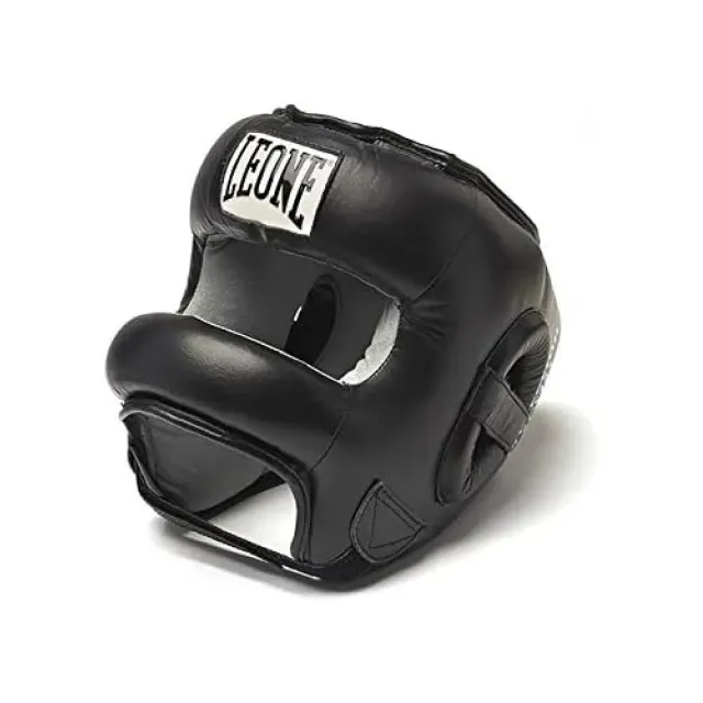 Leone 1947 casco boxe con barra in pelle protezione completa
