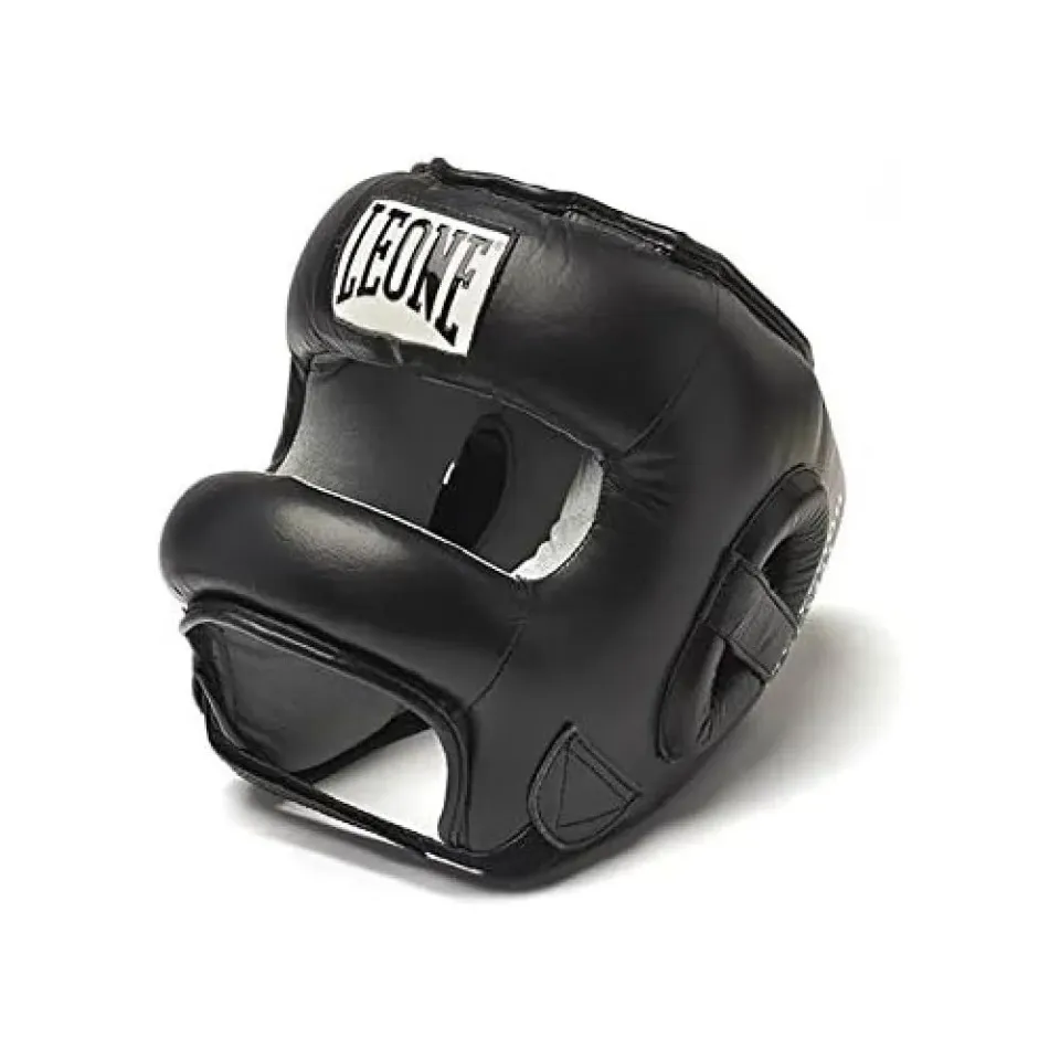 Leone 1947 casco boxe con barra in pelle protezione completa