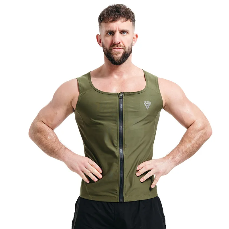 RDX gilet sauna uomo cerniera effetto sudore 5x