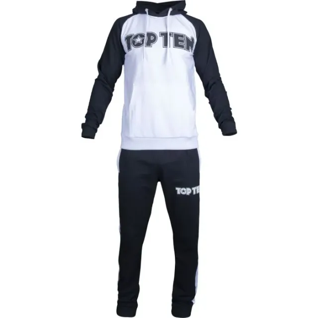 TOP TEN COTTON tuta fitness cotone 100% cappuccio