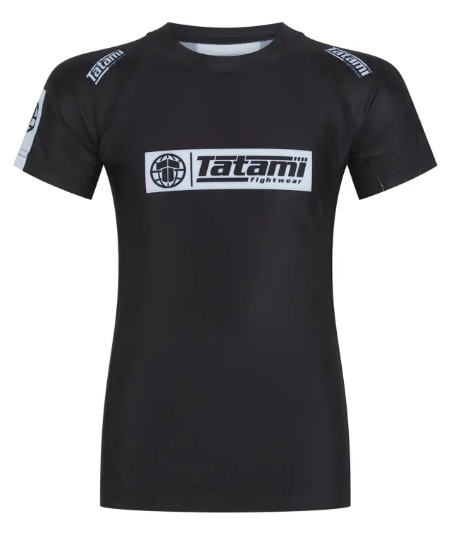 Tatami Fightwear Block Rash Guard Bambino Nero Manica Corta