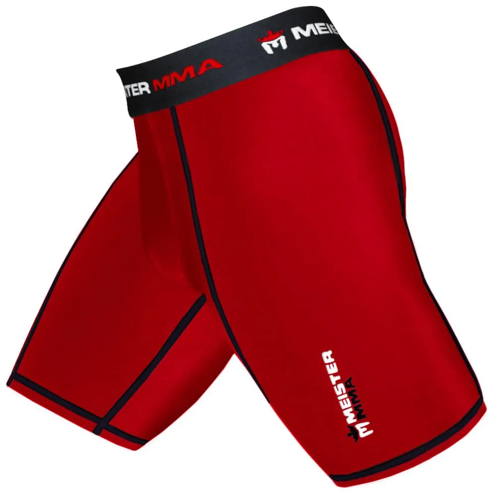 Meister Rush Fight pantaloncini compressione MMA Rosso 34-35